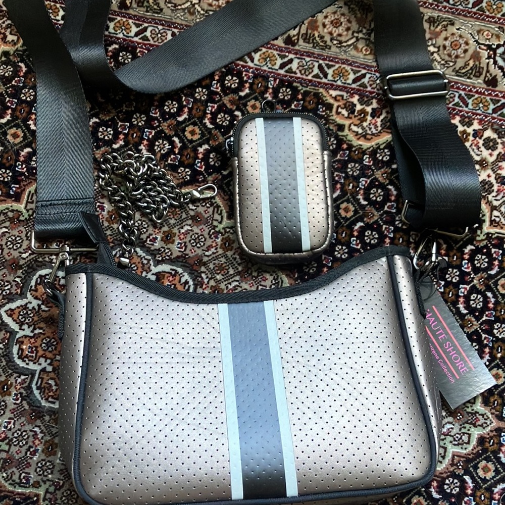 NWT Haute Shore Blake Bello Handbag Ritz Neoprene  Crossbody Bag